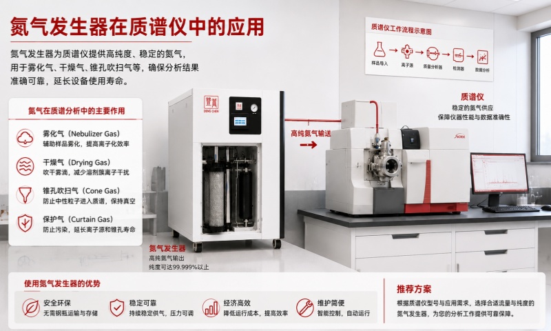 氮气发生器在质谱仪中的应用与技术进展：推动现代实验室高效运行的新动力